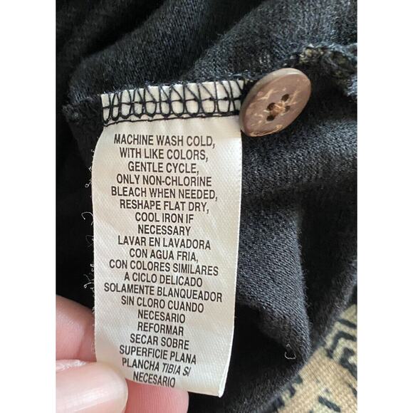 Vintage OP Ocean Pacific Black Hawaiian Polo Shirt Large - Picture 4 of 6